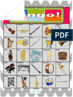 Orchestra Instruments Bingo