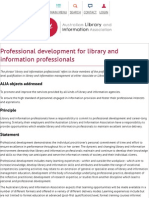 Professional Development For Library and Information Professionals Australian Library and Informat