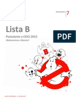 Proyectos Lista B-CEICI 2015