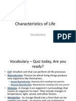 VOCAB-Characteristics of Life