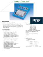 Digital Lab IDL-800 Specs Breadboard Power Supply Function Generator Voltmeter Displays