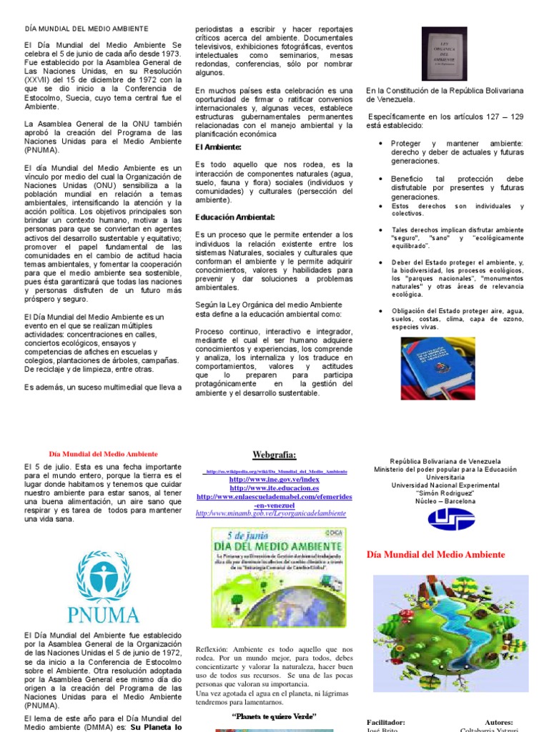 Día Mundial Del Medio Ambiente | PDF | Entorno natural | Science