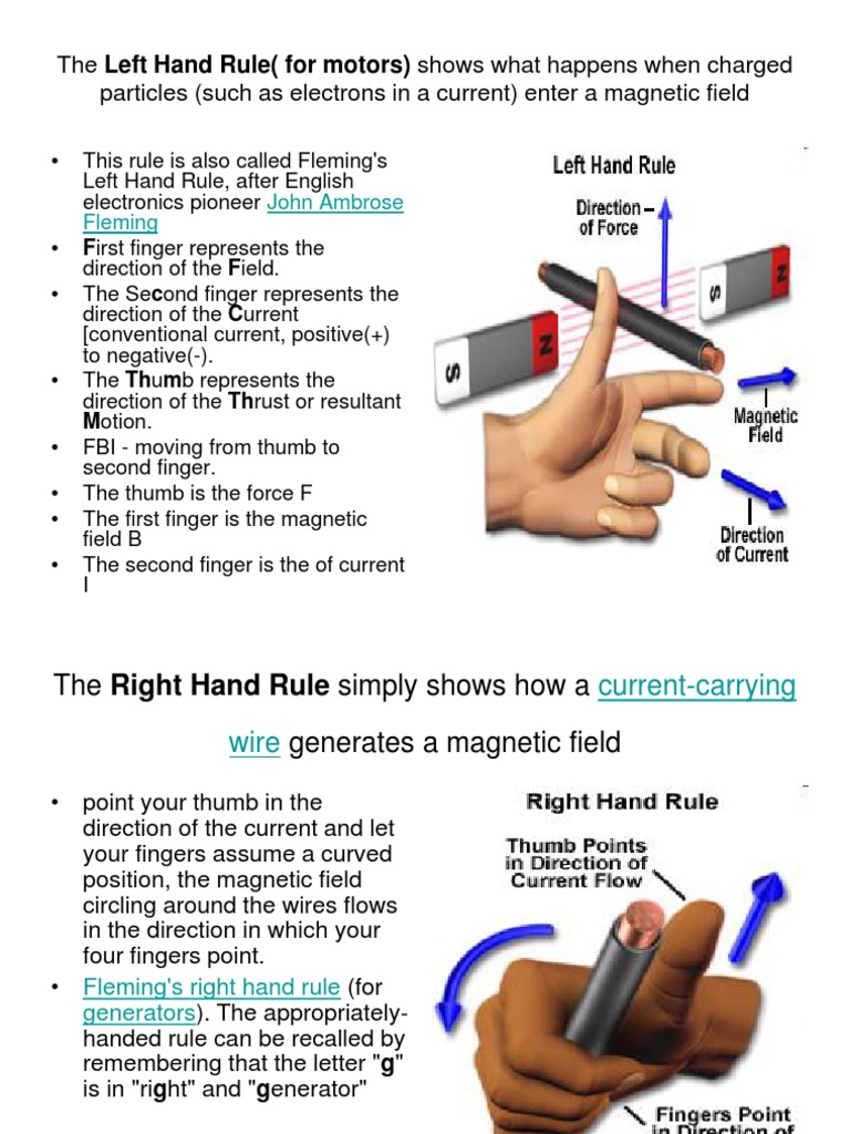 The Left Hand Rule (For Motors) | PDF