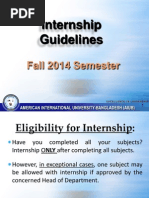 Internship Guidelines Fall 2014