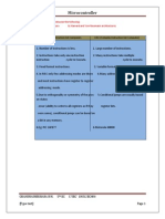 Microcontroller: Ans: RISC: (Reduced Instruction Set Computer) CISC: (Complex Instruction Set Computer)