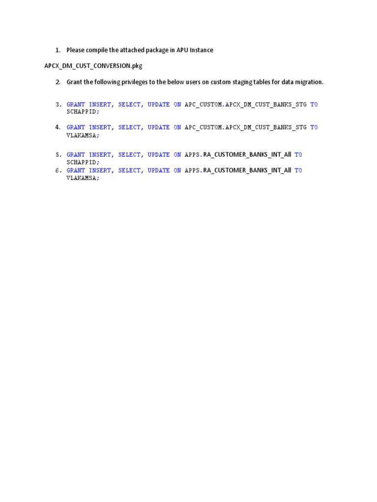 Data Migration Privileges Setup Guide | PDF