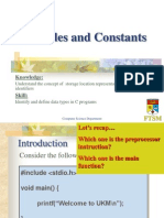 Slide 04 - Variables and Constants