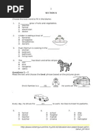 Soalan ENGLISH BI Bahasa Inggeris Tahun 3 Paper 1