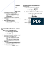 One Sample Confidence Intervals