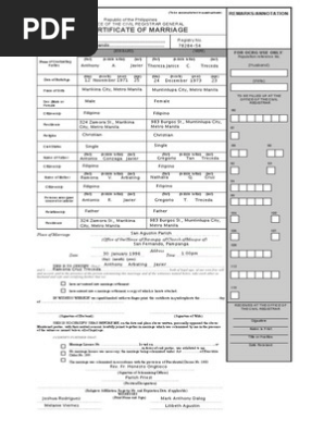 [Legal Forms} Marriage Certificate