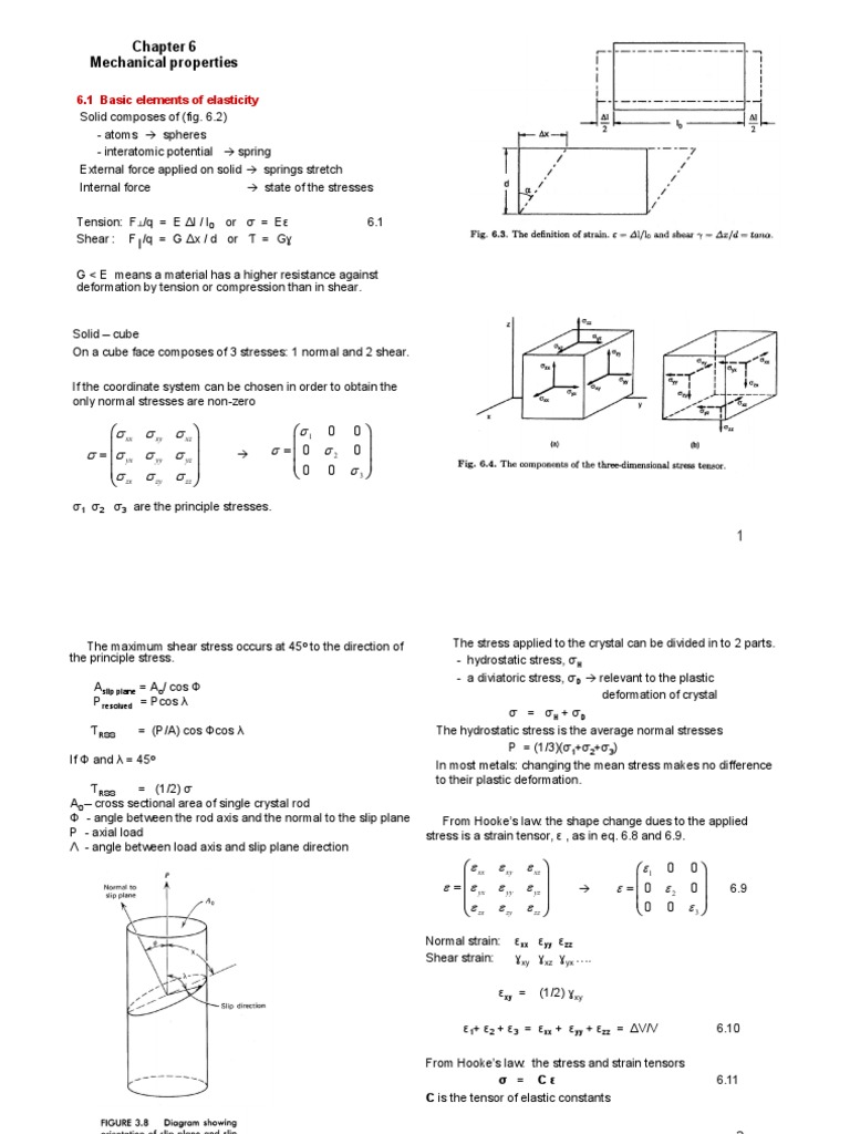 Elasticity and Plastic Deformation | PDF | Creep (Deformation ...