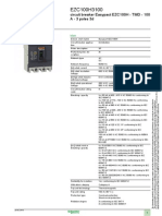 EZC100H 3-pole 100A circuit breaker data sheet