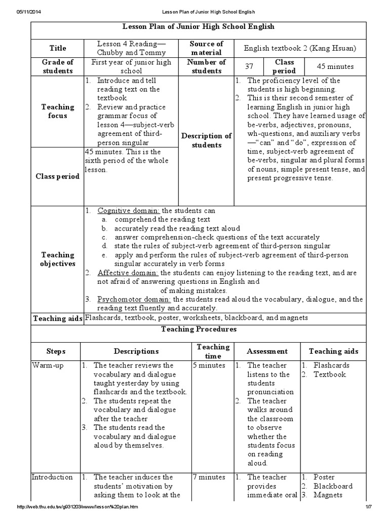 lesson-plan-of-junior-high-school-english-pdf-grammatical-number-verb