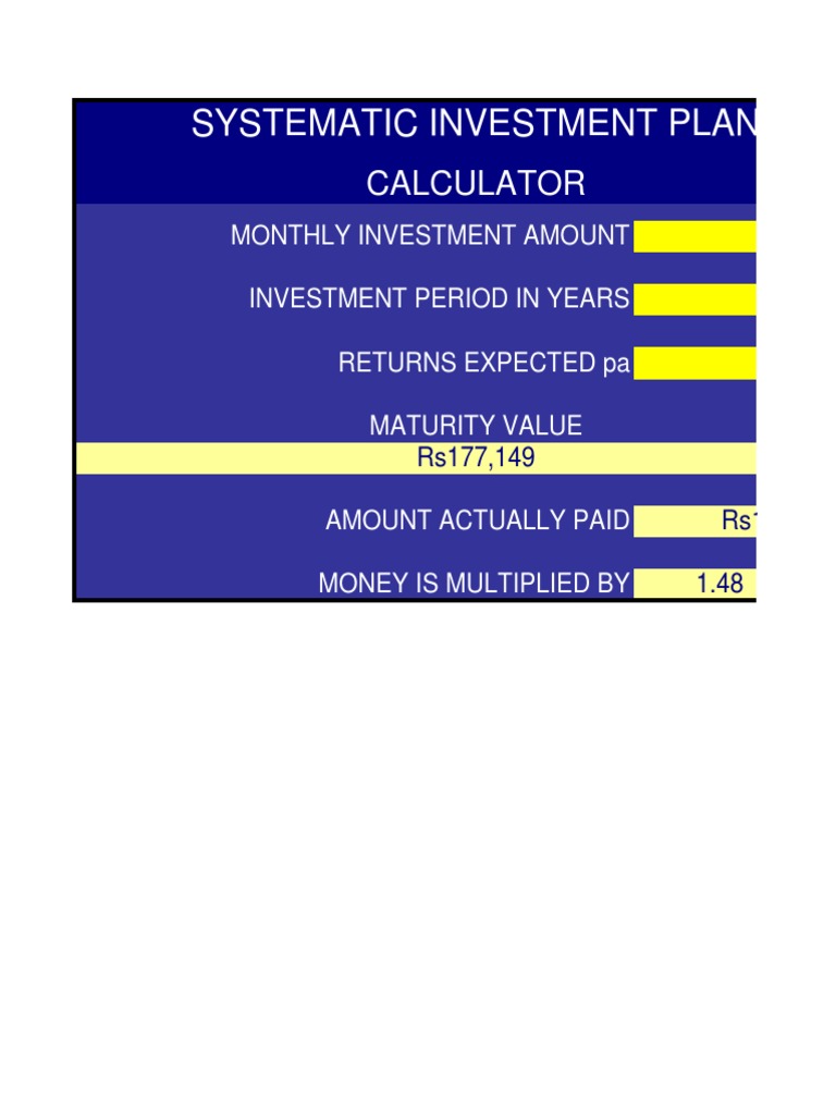 SIP Returns Calculator Guide | PDF