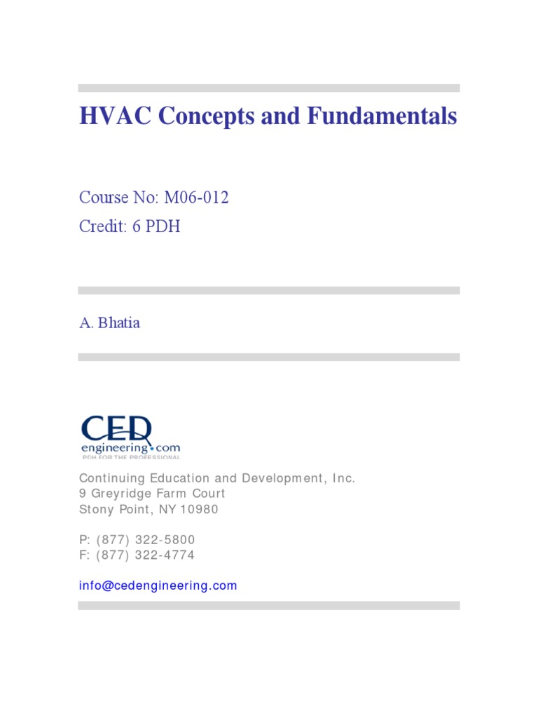 HVAC Concepts and Fundamentals Air Conditioning Humidity