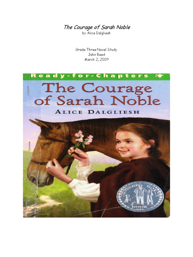 The Courage Of Sarah Noble Novel Study Unit Plan Pdf Robot Robotics