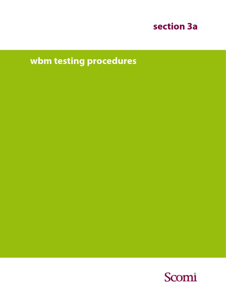 WBM Testing Procedures: Section 3a | PDF