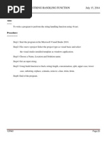 String Handling Function July 15, 2014