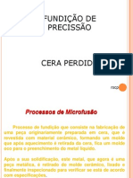 Introdução Microfusão Cera Pérdida