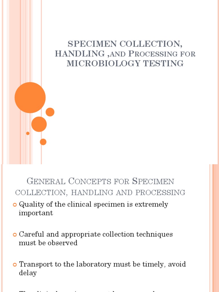 Microbiology Specimen Collection Guide | PDF | Infection | Microbiology