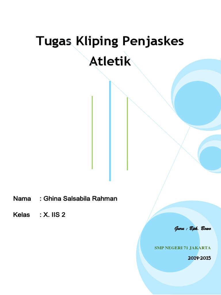 Tugas Kliping Penjaskes Kliping Atletik Ghina S.R