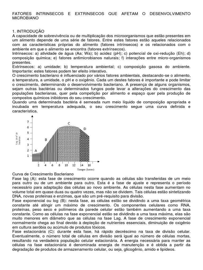 Fatores Intrinsecos e Extrinsecos Que Afetam o Desenvolvimento ...