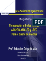 Comparacion Standard LRFD Puentes