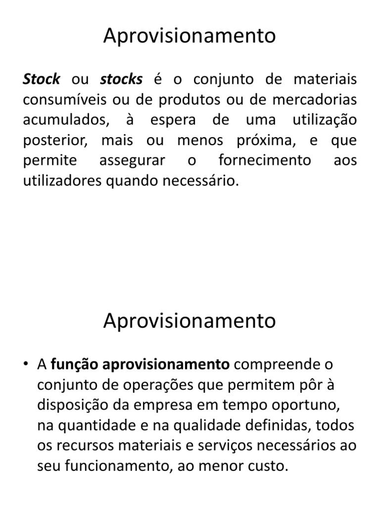 Gestão Eficiente do Aprovisionamento | PDF | Demanda | Qualidade (negócios)