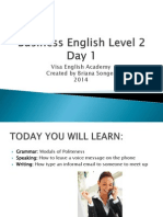 Business English Level 2 Day 1