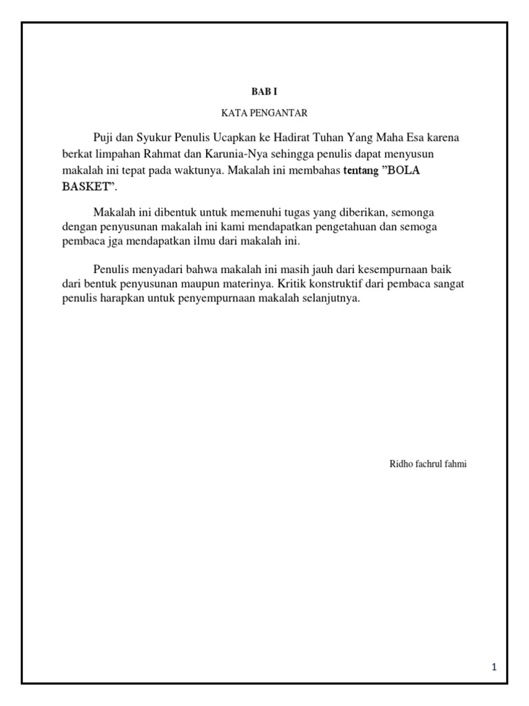 Makalah Bola Basket