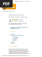 ImImplementing Dynamicplementing Dynamic WHERE-Clause in Static SQL - CodeProject