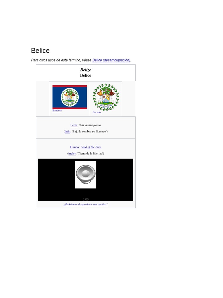 Belice Belize Politics