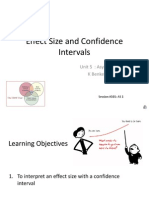 Effect Size and Confidence Intervals: Unit 5: Asynchronous K Benker MD MPH