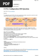 CCNA Configuration SIM Question