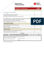 Management of Respiratory Arrest Bag-Mask Ventilation Testing Checklist