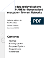Secure Data Retrieval Scheme Using CP-ABE For Decentralized Disruption-Tolerant Networks