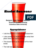 Alcohol Awareness: Benjamin Cybul, Resident Assistant Riverpark Student Housing Columbus State University