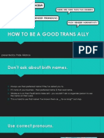 How To Be A Good Trans Ally