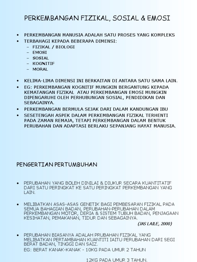 2 Perkembangan Fizikal Sosial Emosi Pdf