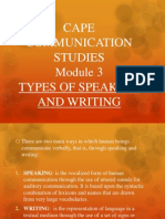 communication studies speaking and writing