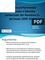 Analiza Performantei Financiare A Bancilor Comerciale Din România