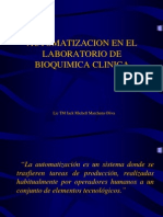 Automatizacion en El Laboratorio de Bioquimica Clinica I