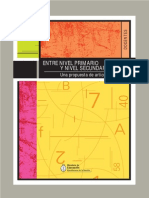 Cuaderno Para Docentes Articulación Entre El Nivel Primario y El Nivel Secundario