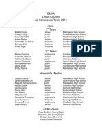 SMAA 2014 Cross-Country All Conference Team