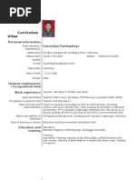 Download Example of European Standard CV Contoh dari CV Standard Eropa by Darundiyo Pandupitoyo S Sos SN24641585 doc pdf