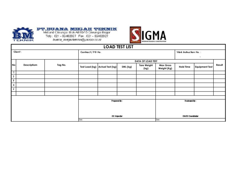 Load Test Data and Results Summary | PDF | Science & Mathematics ...