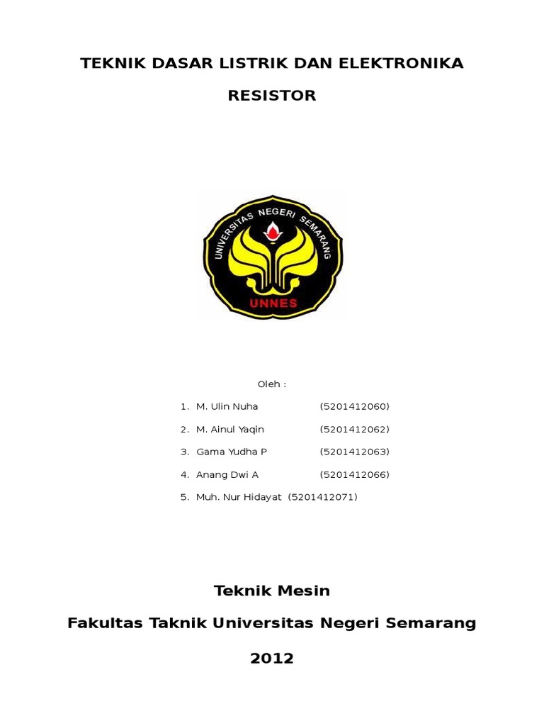 Berbagai Macam Resistor Beserta Fungsinya Dan Gambar | PDF