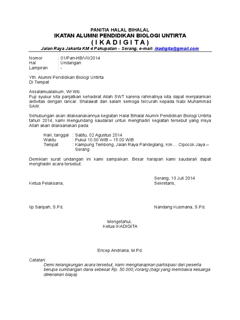 800+ Contoh Undangan Halal Bihalal Alumni HD Terbaru