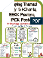 Camping Themed Daily 5 I-Charts, EEKK Posters, IPICK Poster: by Blue Ridge Second Grade Days