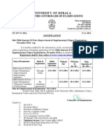 Exam Notification Kerala University